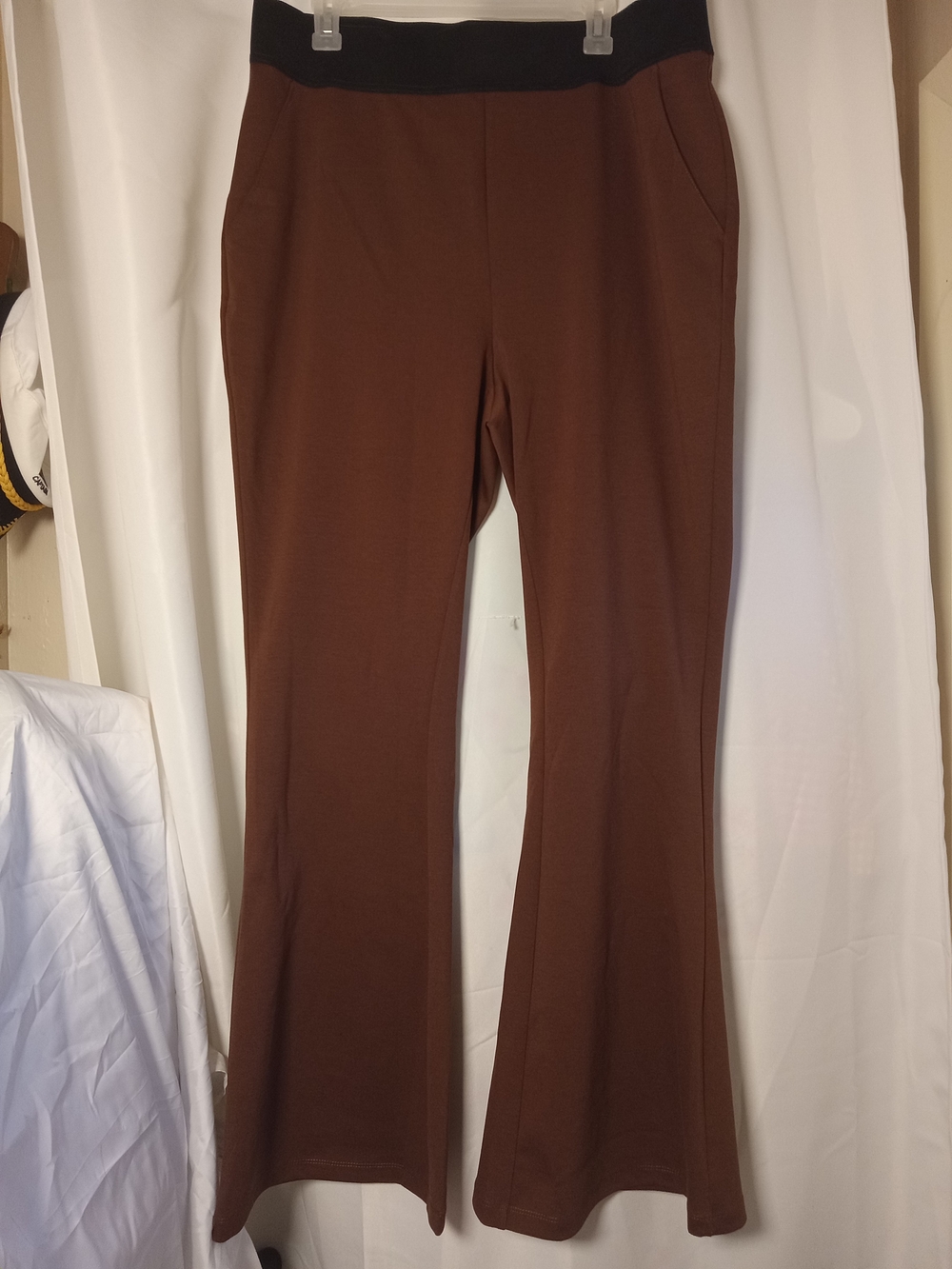 1X DG2 by Diane Gilman Ponte Knit PullOn High Rise Flare Pant